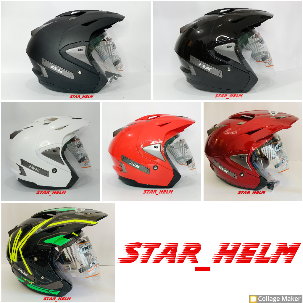 Helm Half Face INK T Max Double Visor | Helm Half Face INK TMax Double Visor