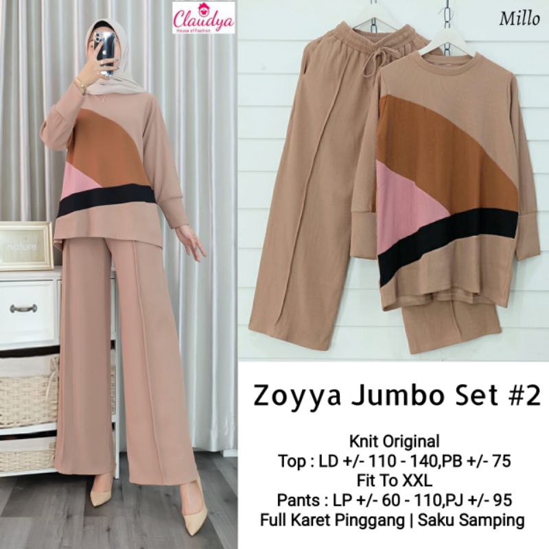 (NEW)SETELAN WANITA OOTD//OLIVIA/ZOYYA JUMBO SET BY CLAUDYA