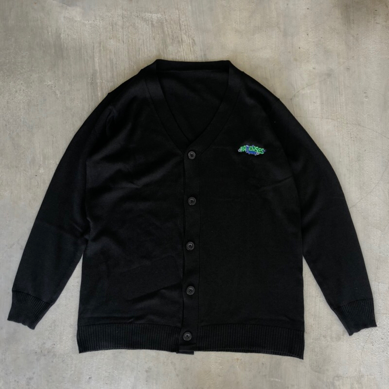 paldises - cardigan outer wormy cardigan hitam rajut premium