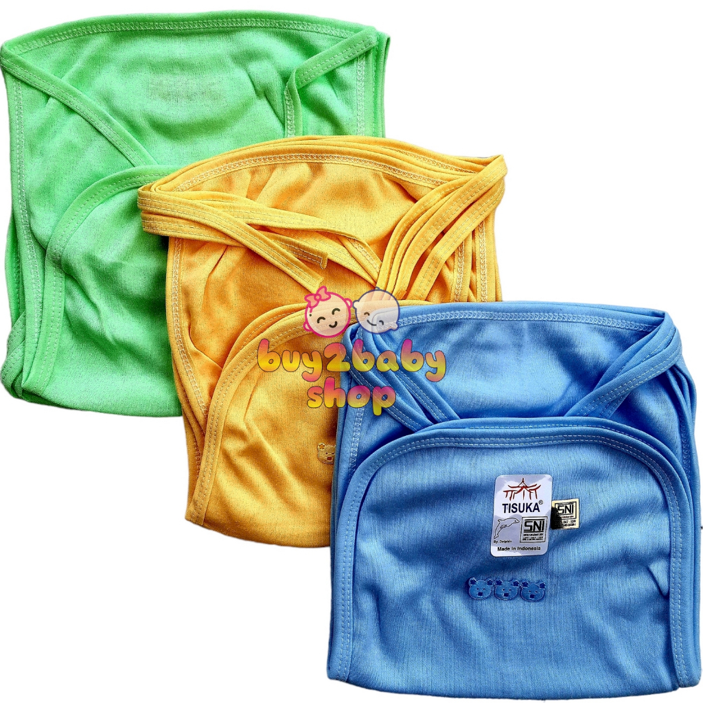 Popok Bayi Dolphin Popok Tali warna polos New Born isi 6-12 PCS