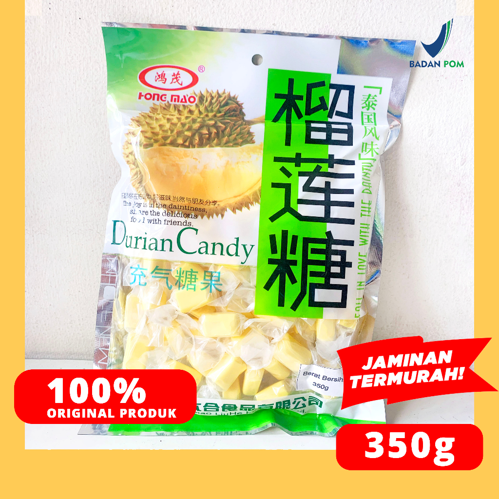 

PERMEN LUNAK RASA DURIAN / DUREN 350g HONG MAO