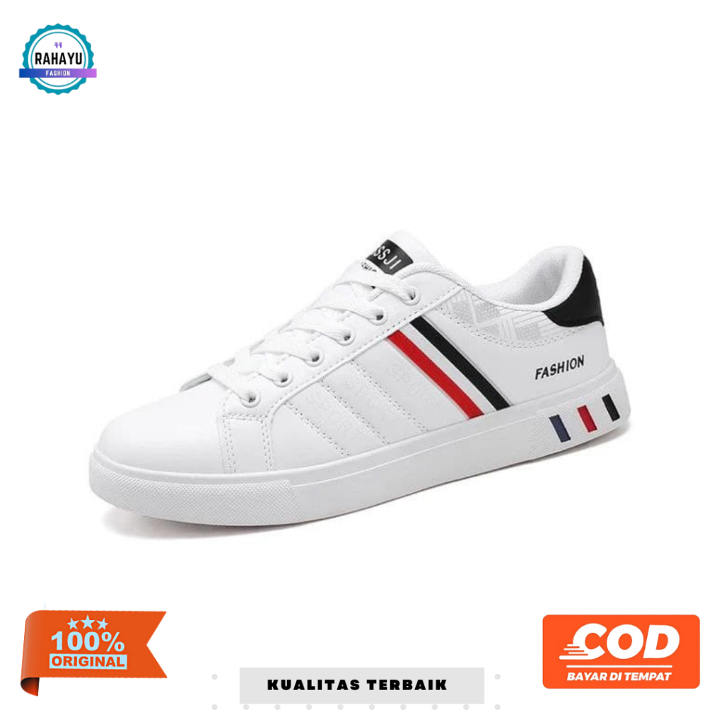 Sepatu Pria SS SENJI BATIK Sneakers putih keren casual original 100%