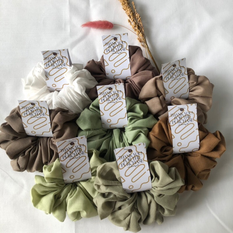 (Small/Kecil) SCRUNCHIE HIJAB CEPOL IKAT RAMBUT KUCIR RAMBUT AKSESORIS RAMBUT JEPIT RAMBUT SCRUNCHIE