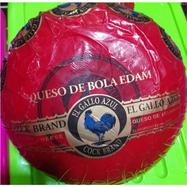 

Keju Apel Edam Ayam Emas Cock Brand - Keju Bola Utuh Berat 1,6 Kg