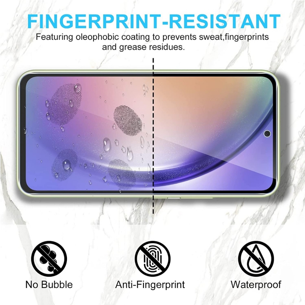 ORIGINAL Glass Screen Protector [CLEAR] SAMSUNG A54 5G&quot; A34 5G&quot; A14 5G&quot; M14 SM Tempered KACA BENING-GLOSSY/Tempred Full Cover-Ful Antigores-Gores Anti/Layar List Hitam-Black/Tanpa-Tidak Ada Lis Thin S Galaxy HD TPU 4G A 14 34 54 M