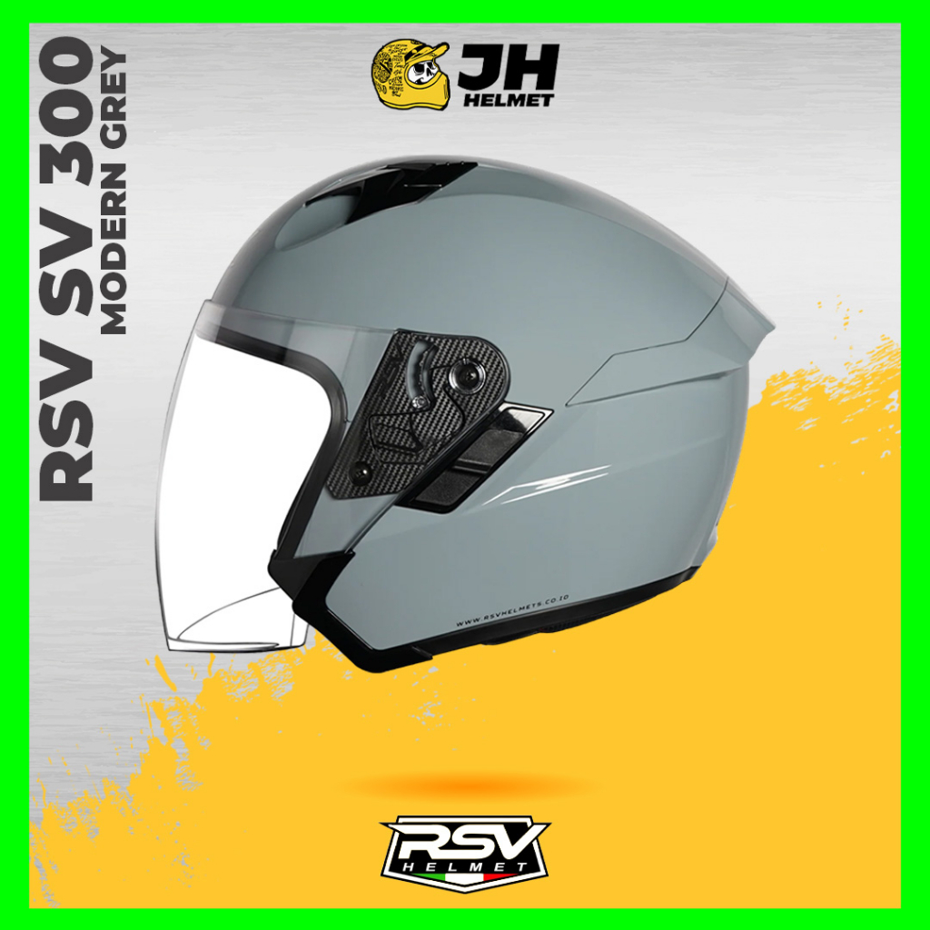 Helm RSV SV 300 Solid Modern Grey | Helm Half Face | Double Visor | JUAL HELM