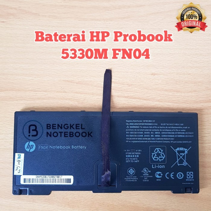 Baterai HP ProBook 5330M FN04 635146-001 634818-271 QK648AA QG644PAl HSTNN-DB0H Original