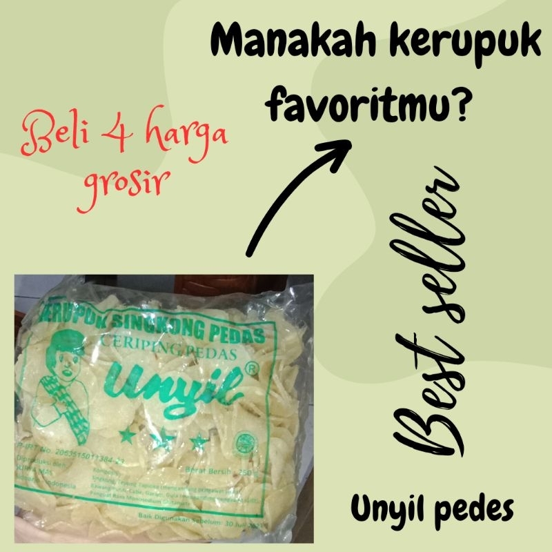 

250gram kerupuk unyil pedes