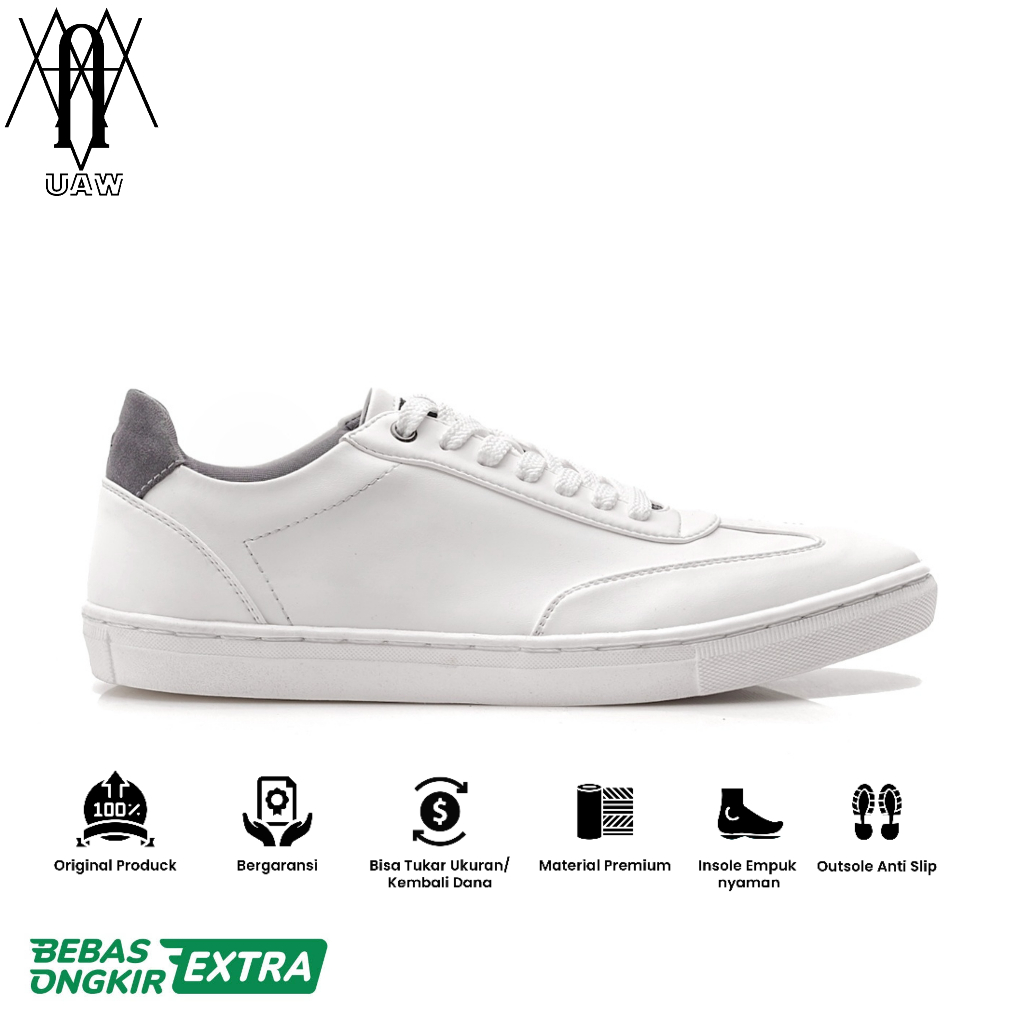 REYL MAN x RP ORIGINAL - Sepatu Putih Pria Kasual | Reyl Man Easy White | Sepatu Casual Santai Pria