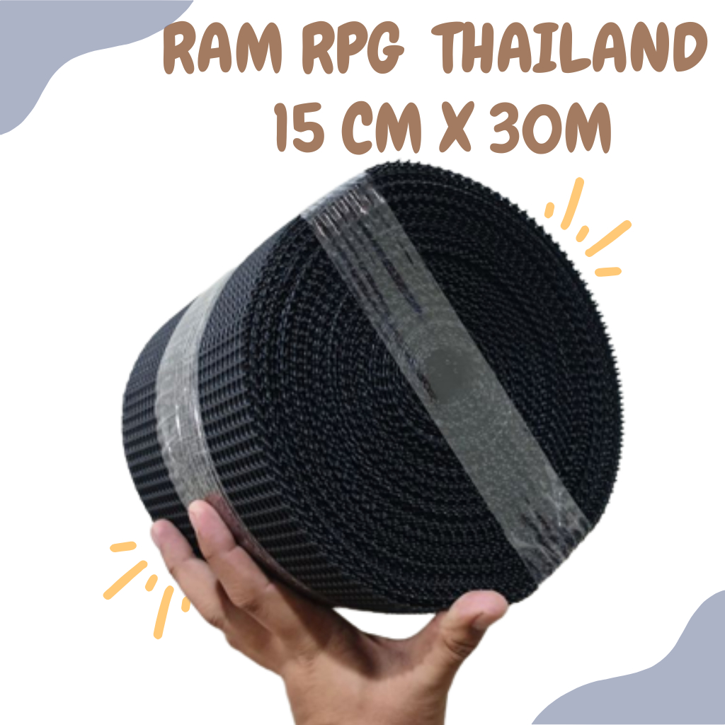 JARING RAM RPG THAILAND HITAM 15CM X 30M