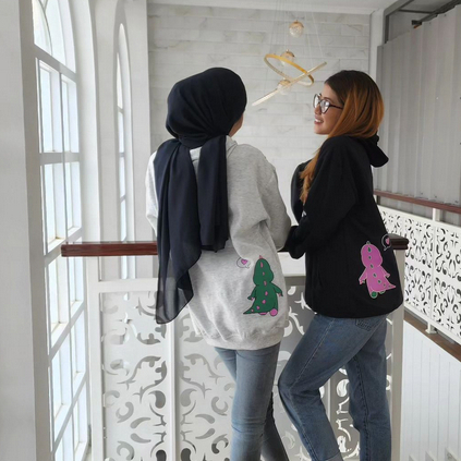 DINO LOVE SWEATER HOODIE JUMPE COUPLE