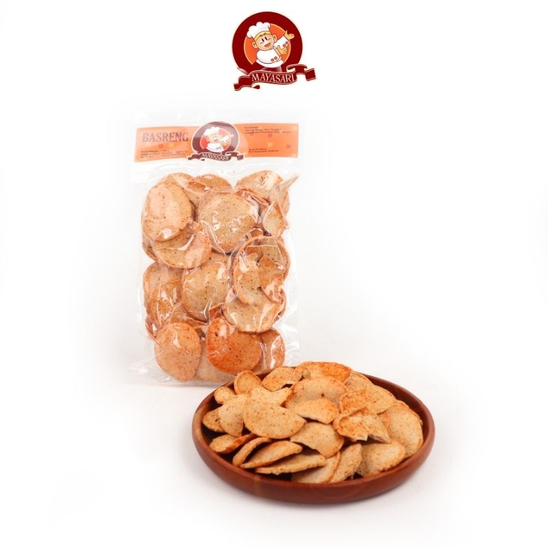 

Basreng bulat pipih pedas - Mayasari Keripik Basreng