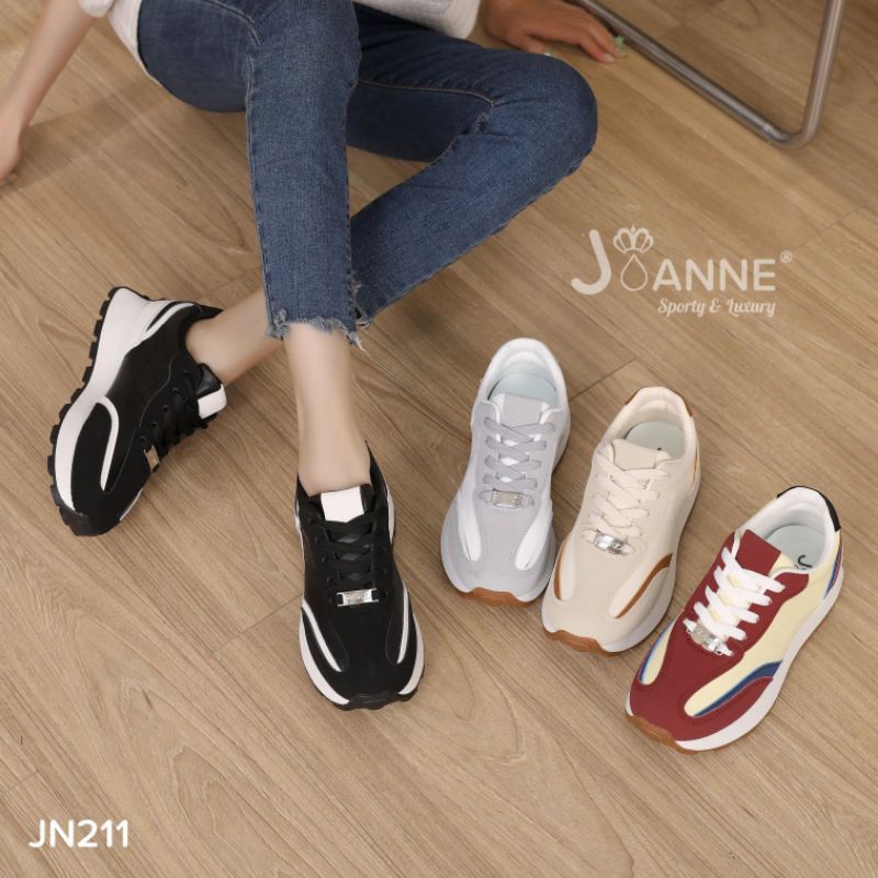 JOANNE Leather Sport Sneakers Shoes #JN211 ORIGINAL