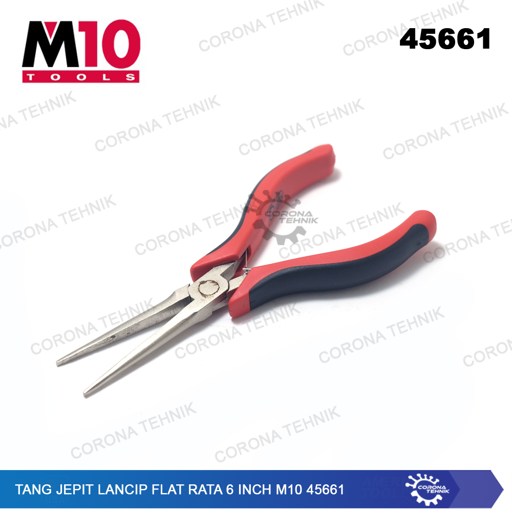 6 Inch M10 45661 Tang Jepit Lancip Flat Rata