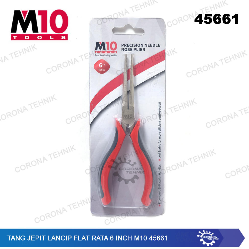 6 Inch M10 45661 Tang Jepit Lancip Flat Rata