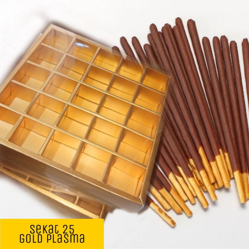 

new box kotak sekat 25 untuk promo warna di kirim random - kotak mika - sekat 25 gold
