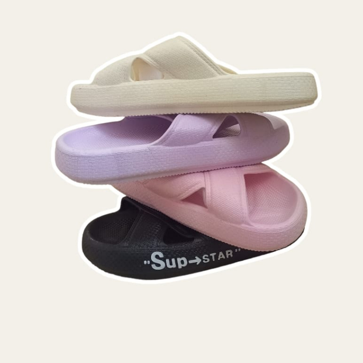 Sandal Wanita Slop Kekinian Korea Impor Murah