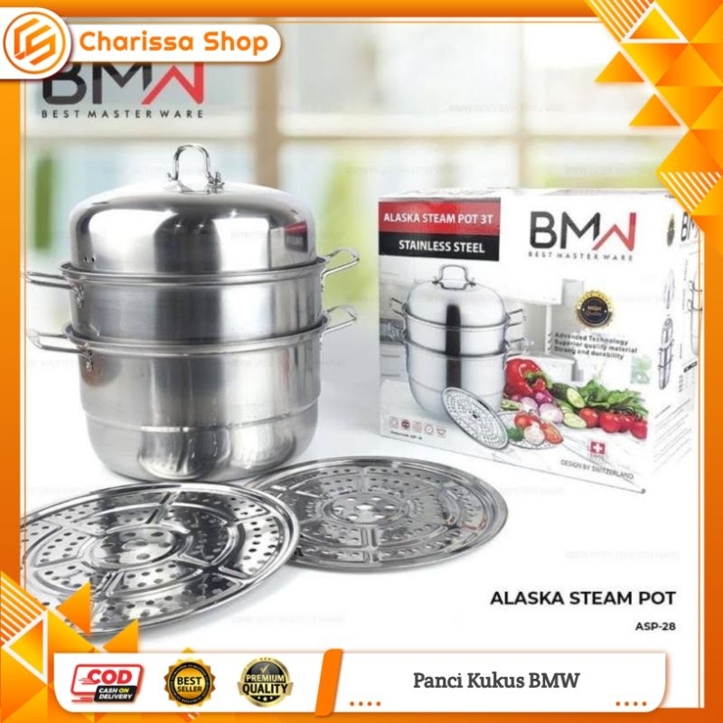 Panci Kukus / Alaska Steam Pot 3 Tingkat / Steamer Pot Stainless