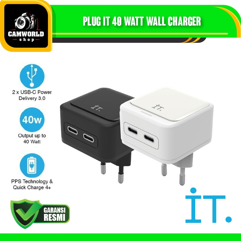 Plug IT 40 Watt Wall Charger ORIGINAL - Charger IT Plug 40W
