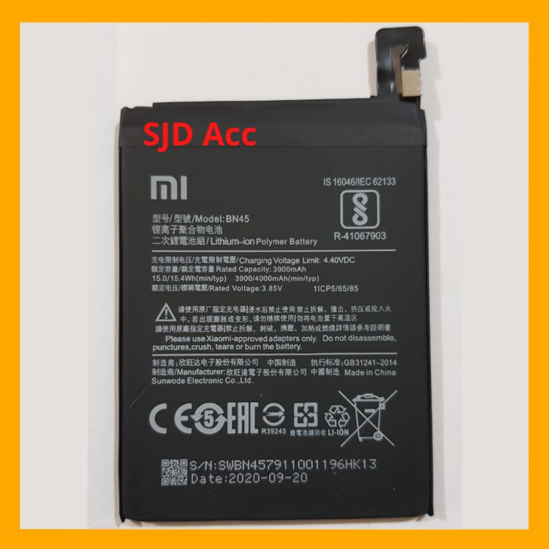 Baterai Xiaomi BN45 Redmi Note 5 Note 5 Pro Note 5 Plus Batre Xiaomi