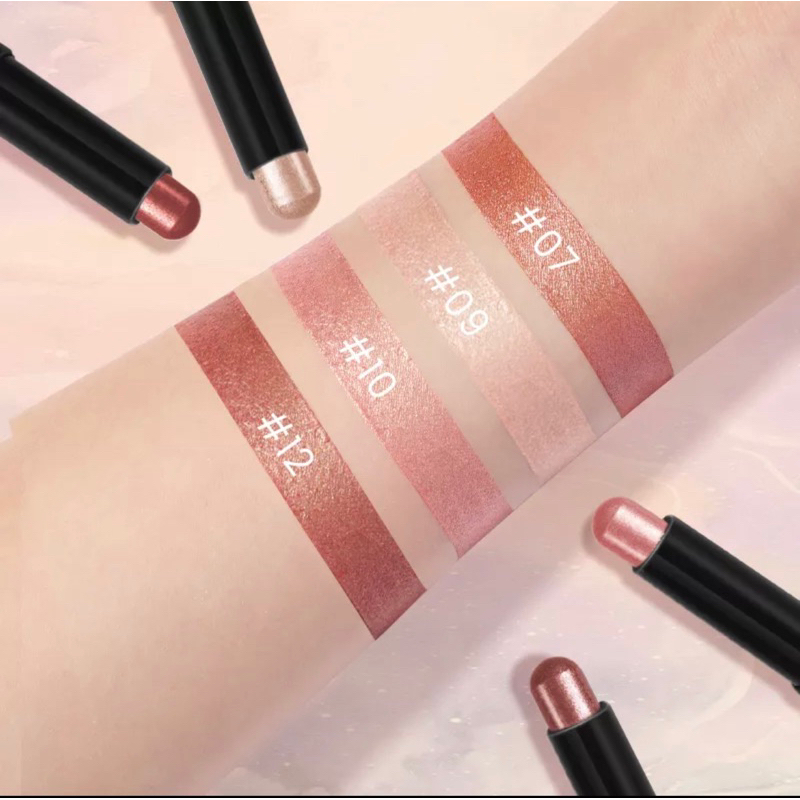 FOCALLURE - Cream Shimmer Single Eyeshadow Pencil Gel Long-Lasting Waterproof Sweatproof Ultra Slim Eyeliner Pen Tahan air Awet Eye Makeup Kosmetik Viral BPOM