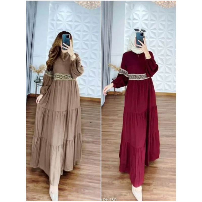 Randa Maxi/ gamis ceruty wanita muslimah/ gamis ceruty babydoll / gamis ceruty polos / gamis ceruty jumbo / dress muslimah ceruty / dress muslimah ceruty polos / gamis casual / gamis casual terbaru / gamis casual kekinian /gamis casual terbaru 2022 casual