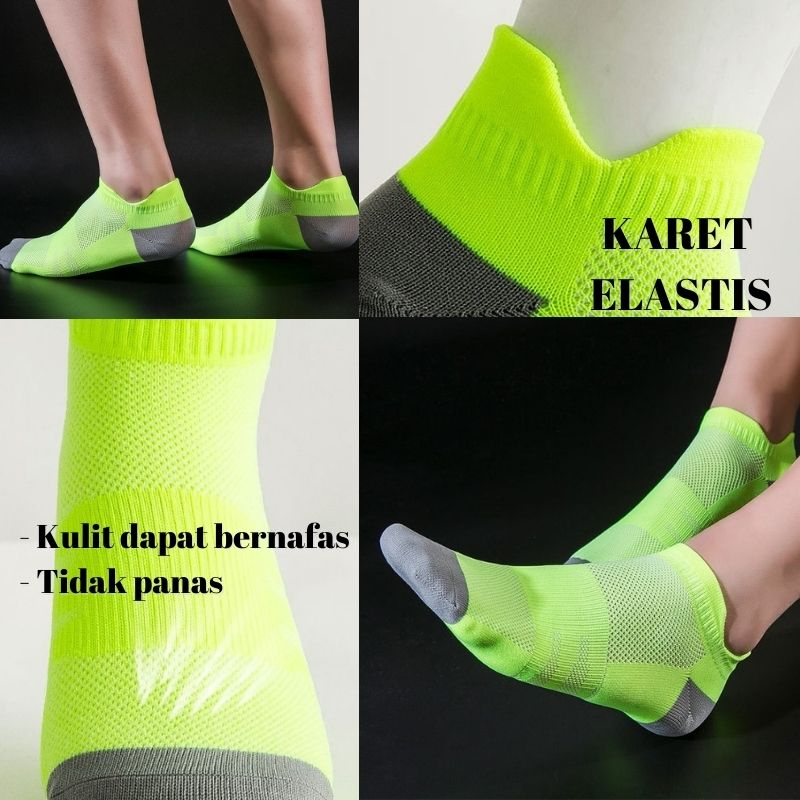 KAOS KAKI OLAHRAGA PRIA WANITA PENDEK SEMATA KAKI DEWASA ANKLE SPORT SOCKS