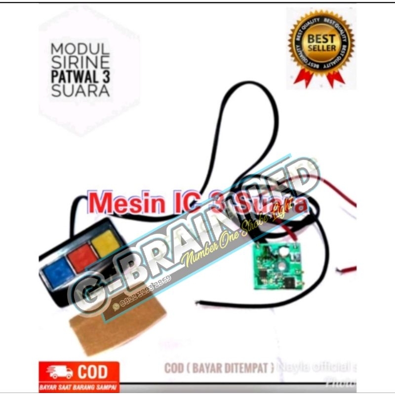 MODUL/IC 3 SUARA 3 TOMBOL 12V