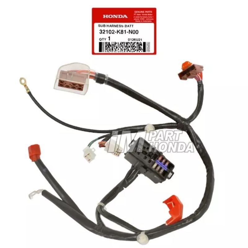 32102-K81-N00 KABEL BODY SUB HARNESS AKI BEAT ESP K81 STREET 32102K81N00 ORIGINAL AHM
