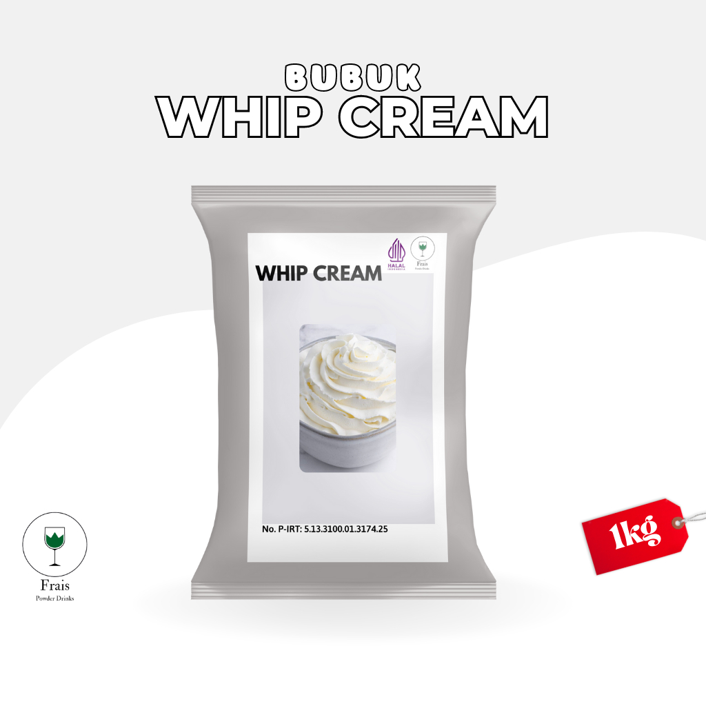 WHIP CREAM TOPPING 1KG / BUBUK WHIP CREAM / WHIPPED CREAM POWDER / WHIPPING CREAM