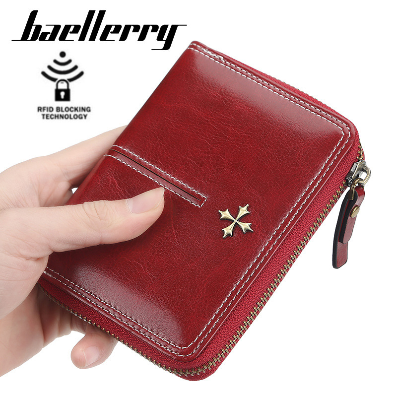 [BISA COD] BAELLERRY N1851 Dompet Kartu Wanita Bahan Kulit PU Leather Premium