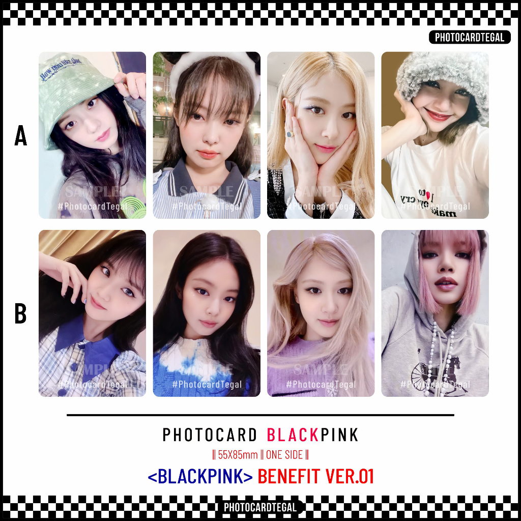 [SET] PHOTOCARD BLACKPINK JISOO, JENNIE, ROSE, LISA, BENEFIT POB (Baca Deskripsi)