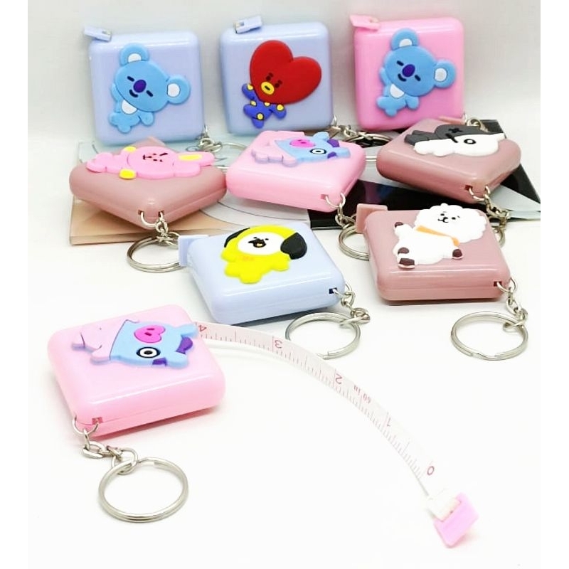 Bt21 Keychain Gantungan Kunci Bt21 Gantungan Tas Bt21 Meteran Bt21 Aksesoris Bts