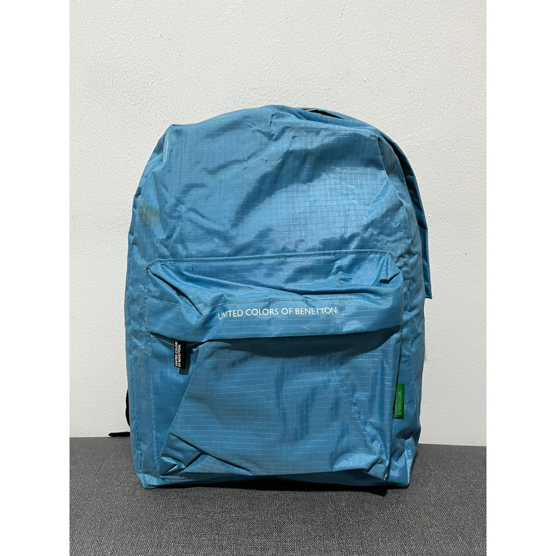 United colors of benetton blue backpack/ tas sekolah anak/ tas ransel biru