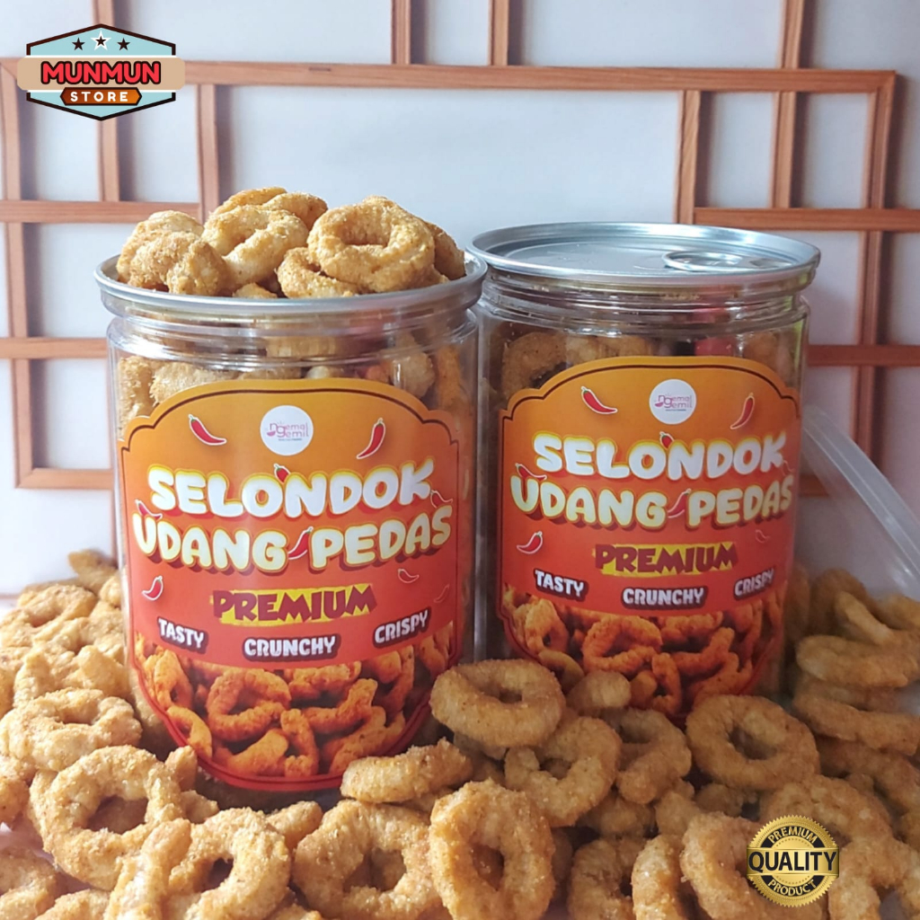 

Pet Can Selondok Udang Pedas Lanting Udang Cincin Ring Kualitas Premium