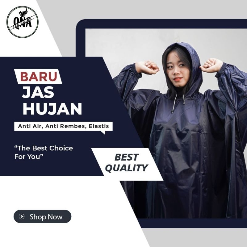 Raincoatt Ponco Kelelawar, Jas hujan Pria Wanita Terbaik Anti Rembes