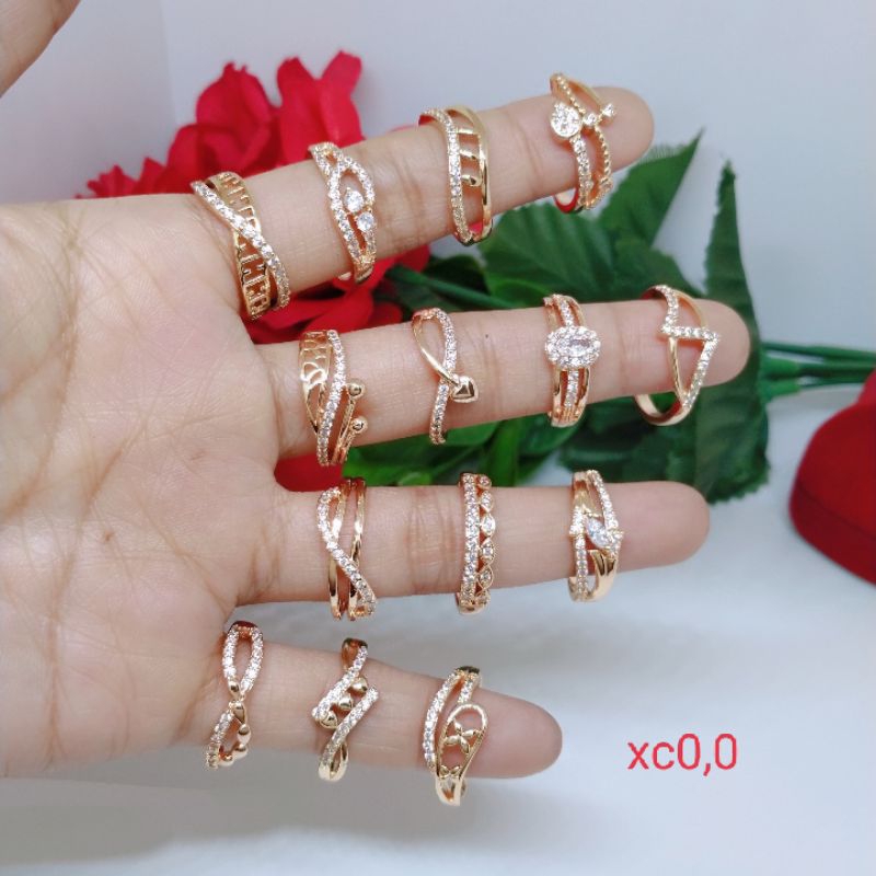 Cincin wanita cincin emas permata zikron