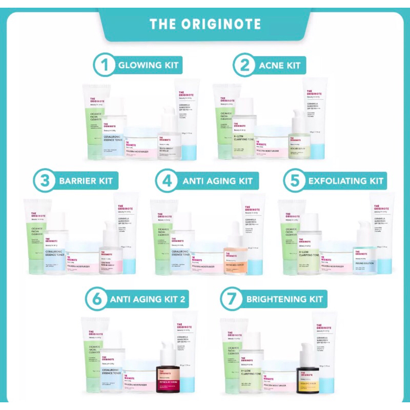 [FREE GIFT] SPECIAL BUNDLE 5in1 The Originote Paket Skincare Face Wash Toner Serum Moisturizer Sunsc