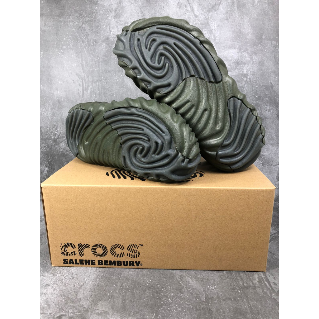 Crocs Pollex Clog x Salehe Bembury Army Green , 100% Real Pic.