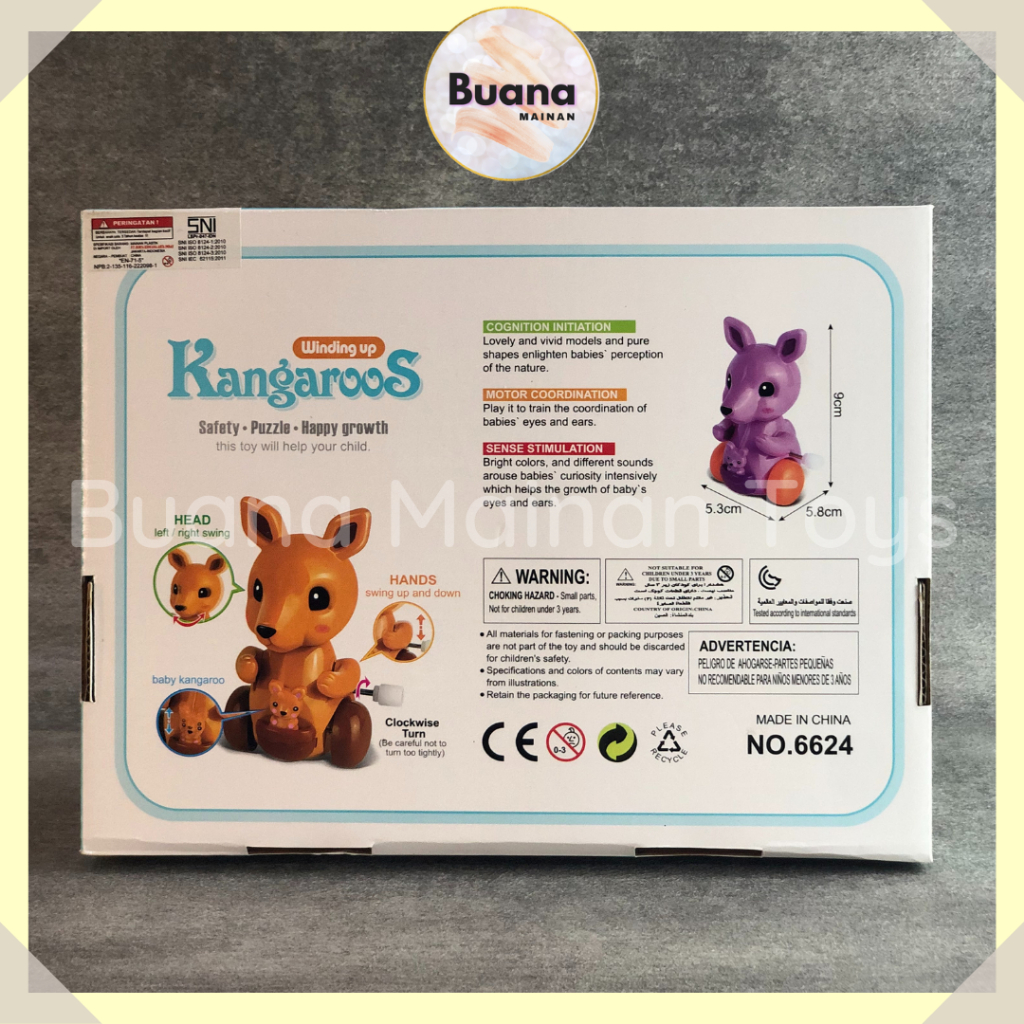 MAINAN KECIL FUNNY CUTE ANIMAL KANGAROO ANAK BALITA EDUKASI HEWAN KANGURU LUCU IMUT 6224