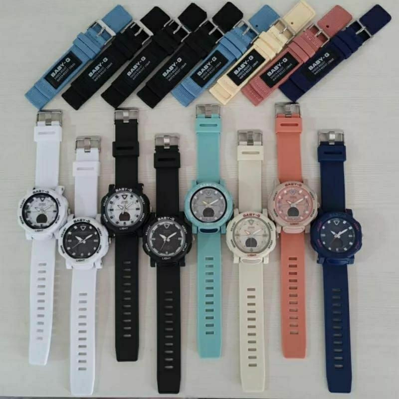 Limited Edition!!! Jam Tangan Baby G Free Strap Kanvas Wanita Kasual Bisa COD