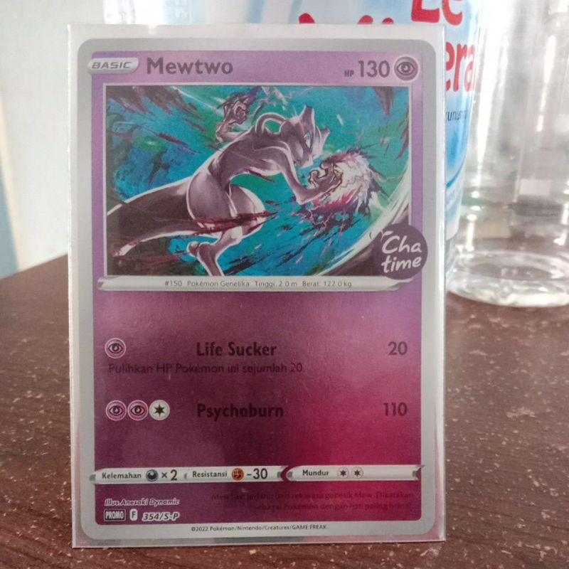 Kartu Pokemon Promo Chatime - Charizard dan Mewtwo