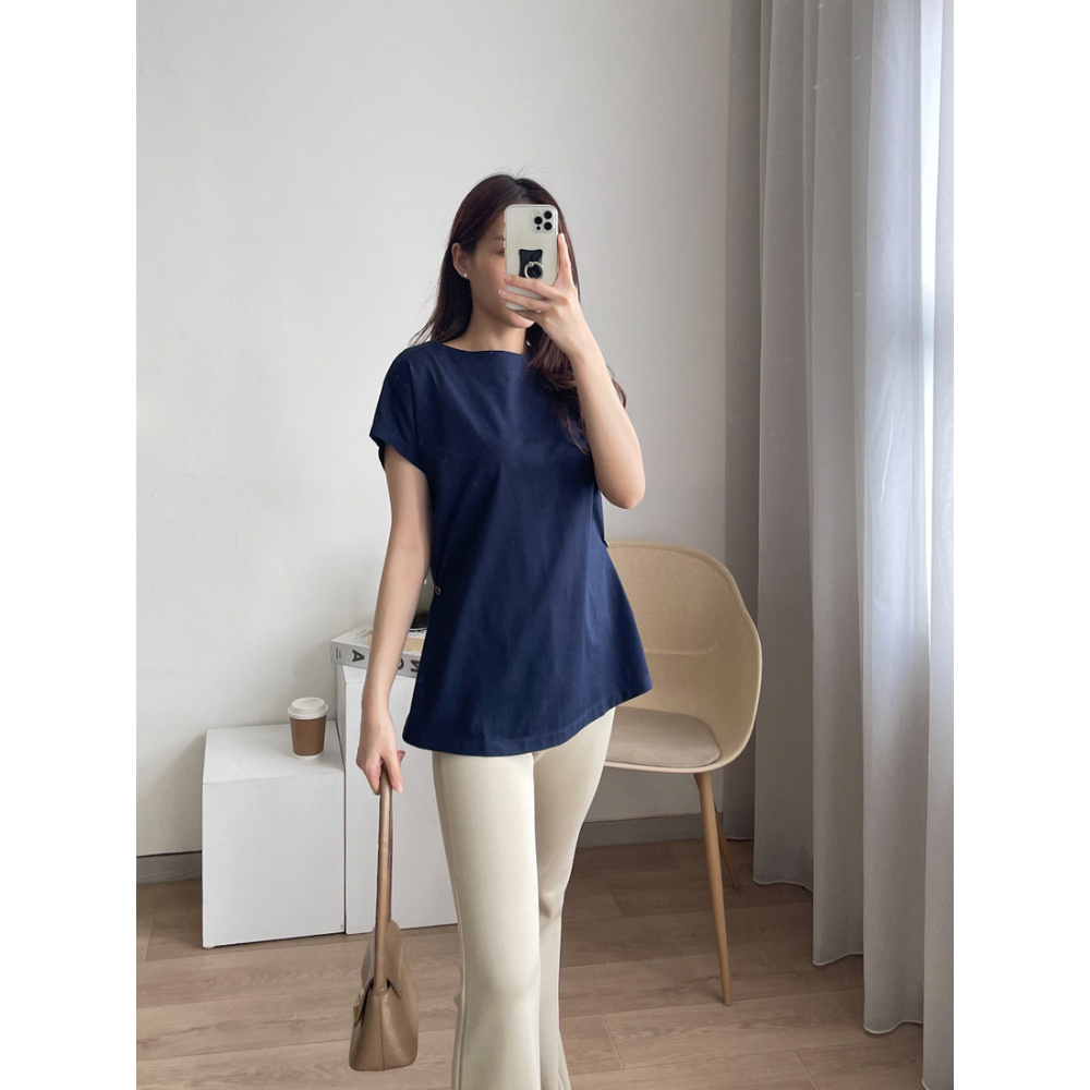 Kadaka T-0165 Top Atasan Variasi Kancing Cotton Comfy