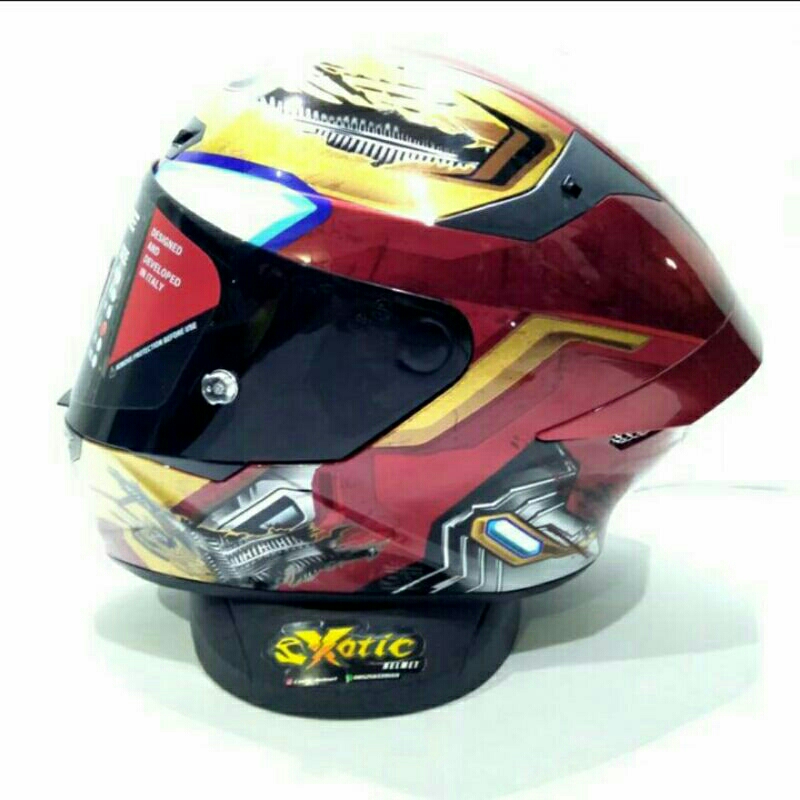 KYT TT COURSE FLAT & PINLOCK READY MARVEL IRONMAN DARK SMOKE