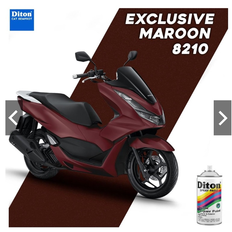SOLID COLOURS DITON Spray Paint Acrylic Lacquer Paint Pilox Pilok Cat Semprot - 8210 EXCLUSIVE MAROON (300cc / 300ml)