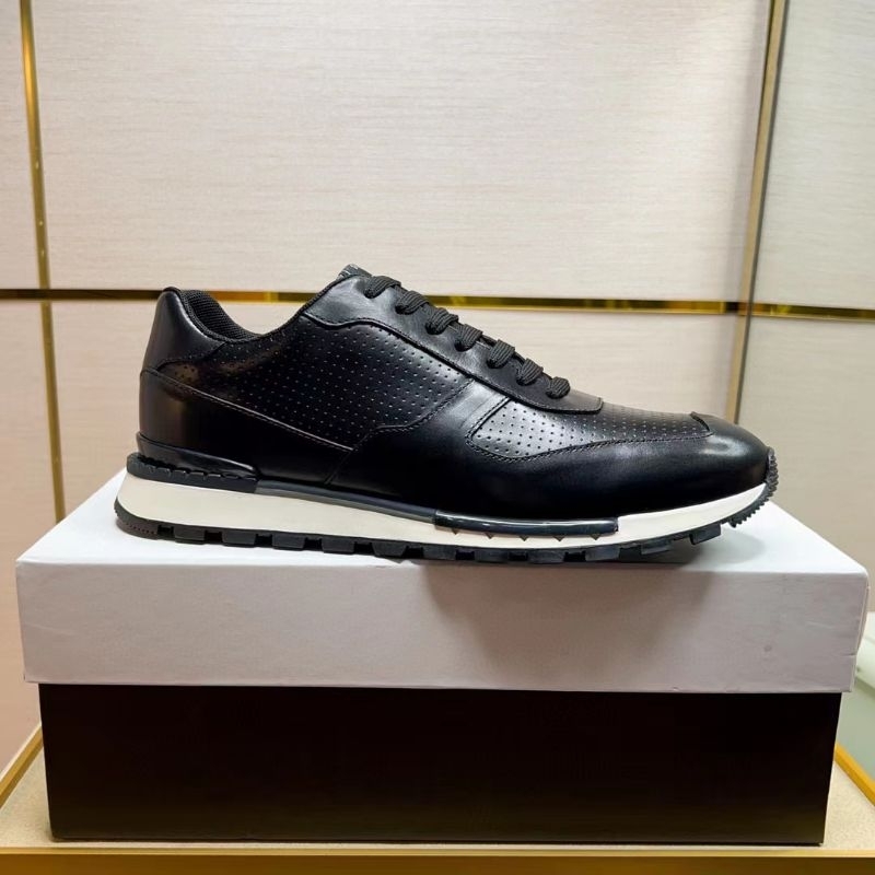 sepatu cowok berluti sneaker pria hitam kulit men shoes runner p1shoes