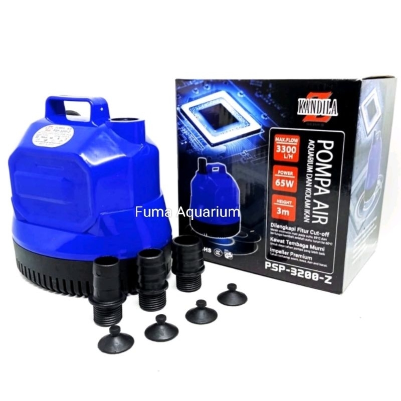 Pompa Air Celup Aquarium 65 Watt KANDILA PSP 3200 Z PSP-3200-Z Pompa Filter Kolam Hidroponik power head water Pump Submersible Pump