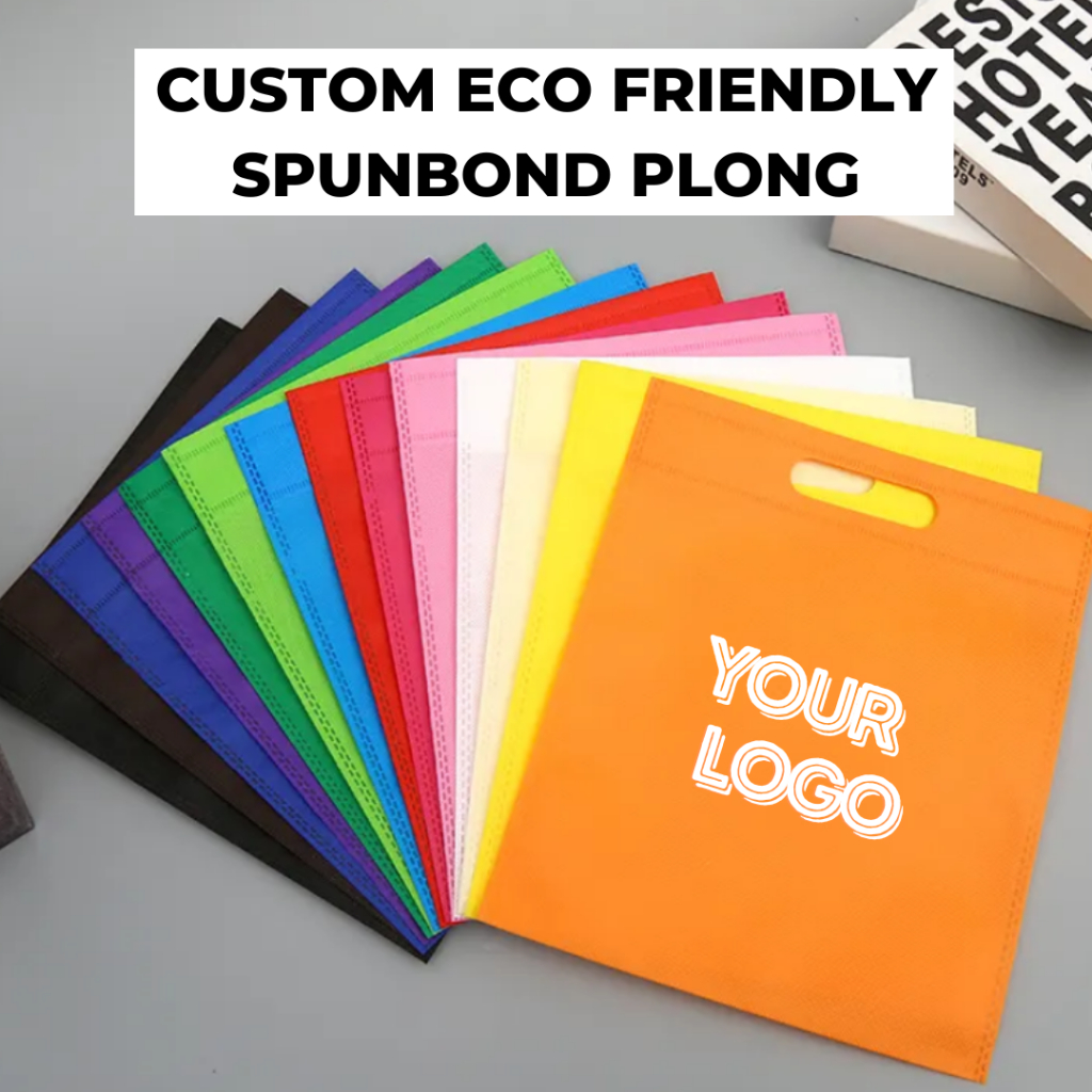 

Custom eco friendly goodie bag plong / reusable spunbond plong / custom tas belanja ramah lingkungan