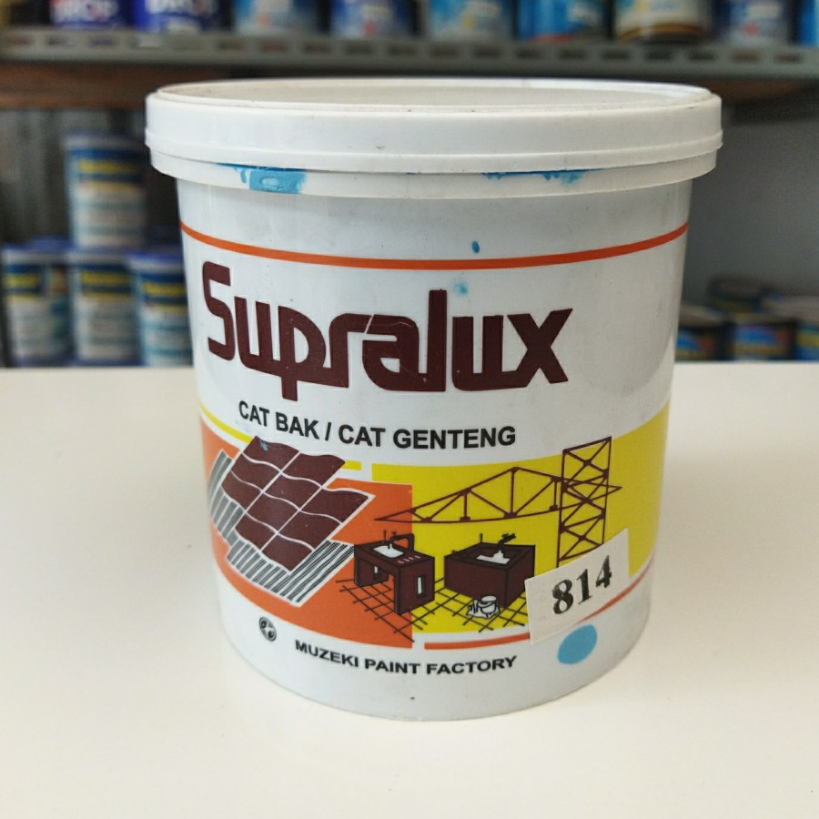 Cat Genteng SUPRALUX 814 SKY BLUE Cat Kolam / Bak / Lapangan Tenis 1kg