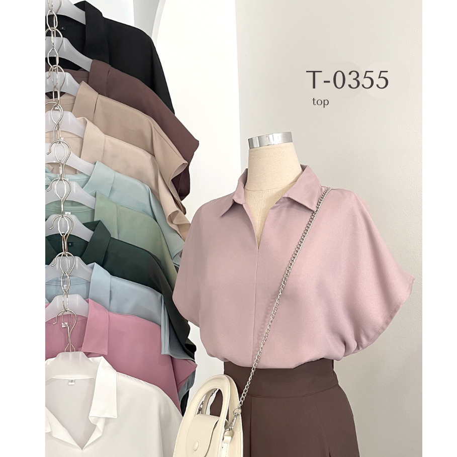 Kadaka T-0355 Top Blouse Kerah Tangan Pendek